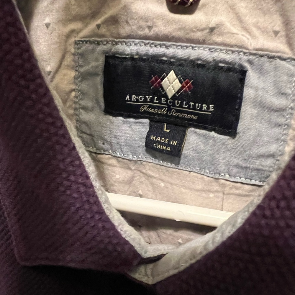 Argyleculture Purple Textured Shirt